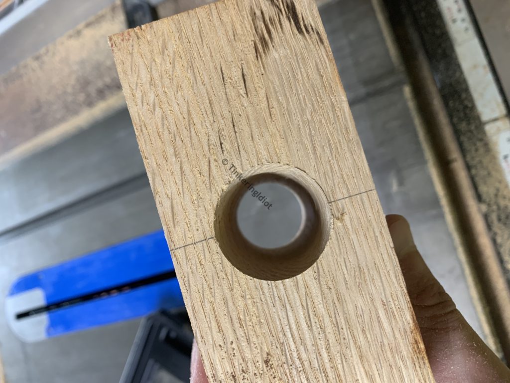 cutting the hole for the handle