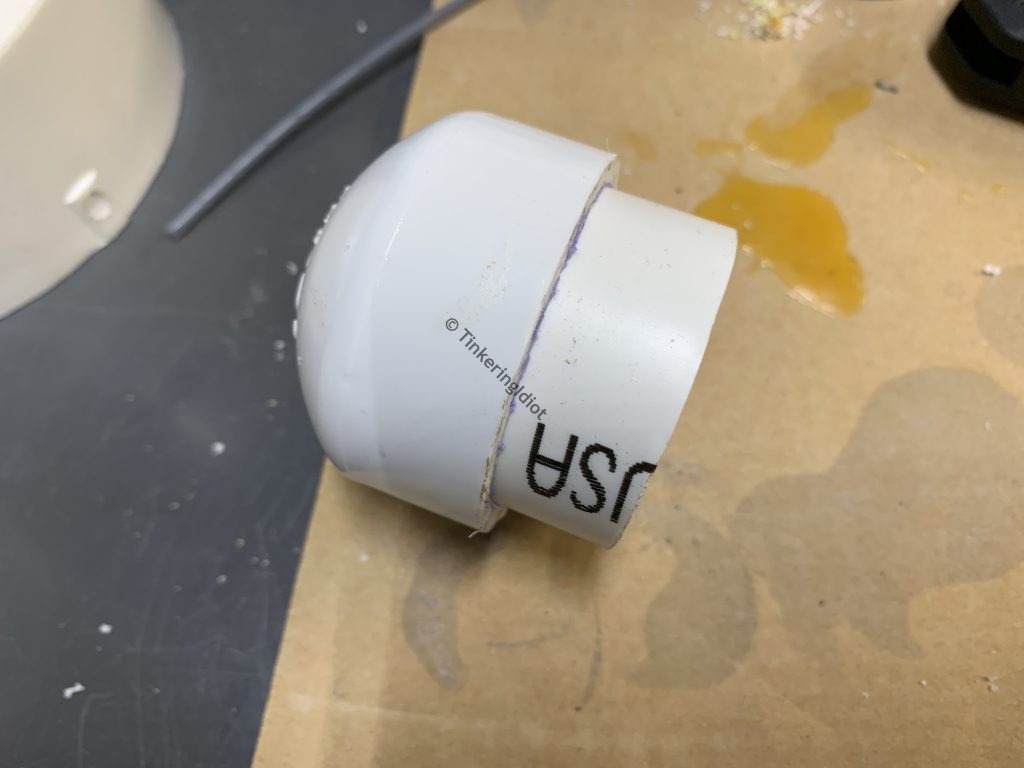 gluing the end of the piston to a small length of PVC