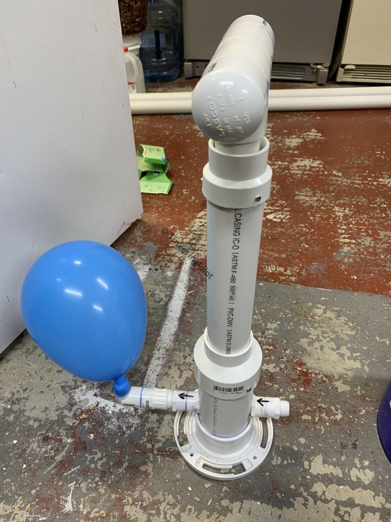 finished pump with a balloon