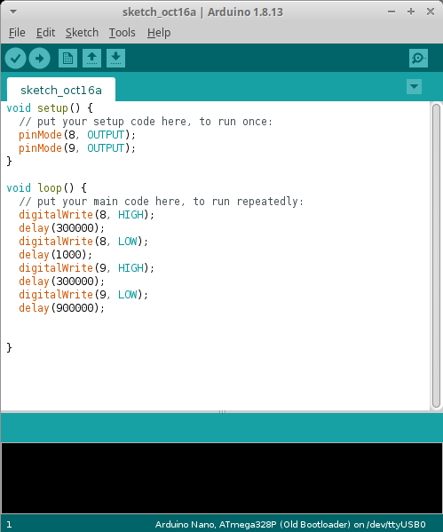 12v timer arduino code